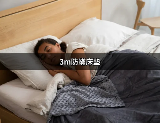 讓你安睡無憂的3M防蟎床墊：生活必備的健康選擇 | 好吃美食的八里人