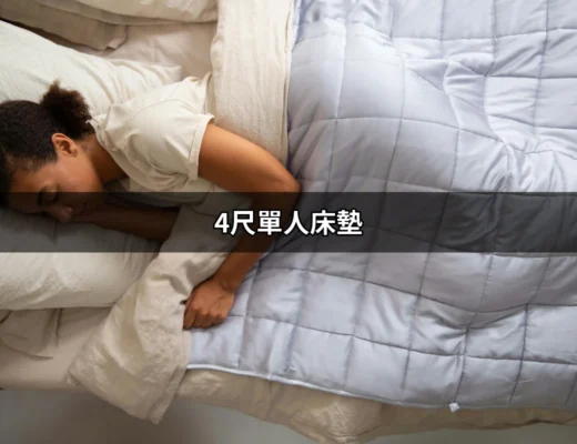 選擇最適合你的4尺單人床墊，讓睡眠品質一飛沖天！ | 好吃美食的八里人