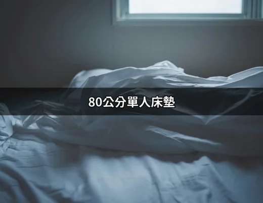 80公分單人床墊：完美選擇你的單人居家舒適 | 好吃美食的八里人