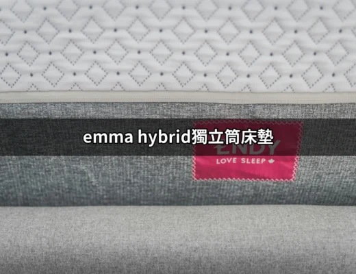 深入了解 Emma Hybrid 獨立筒床墊：舒適與支撐的完美結合 | 好吃美食的八里人