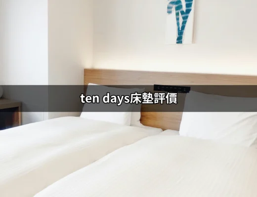 你的最佳睡眠夥伴：ten days床墊評價全解析 | 好吃美食的八里人