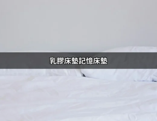 乳膠床墊與記憶床墊：選擇你的理想睡眠伴侶 | 好吃美食的八里人