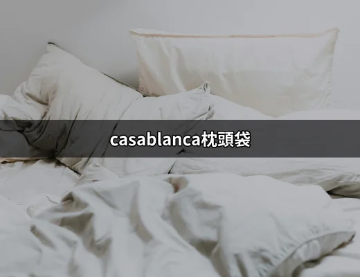 探索Casablanca枕頭袋：讓夢鄉更完美的秘密武器 | 好吃美食的八里人