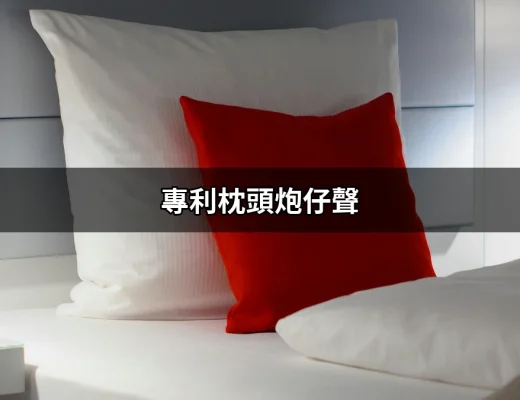 專利枕頭炮仔聲：打造完美睡眠的秘密武器 | 好吃美食的八里人