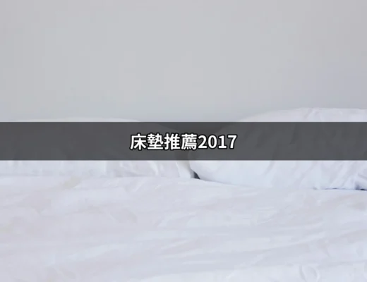 2017年床墊推薦：舒適睡眠的關鍵選擇 | 好吃美食的八里人