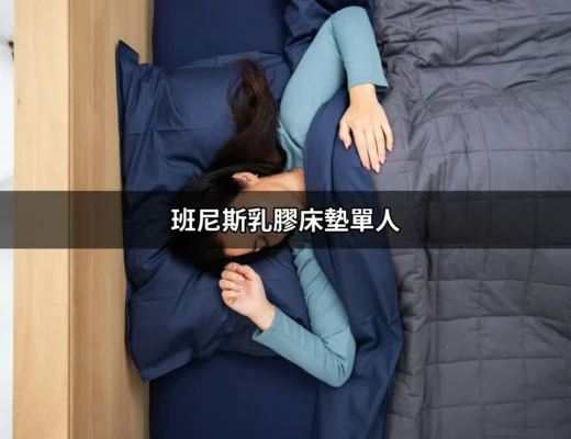 班尼斯乳膠床墊單人 – 優質睡眠的選擇 | 好吃美食的八里人