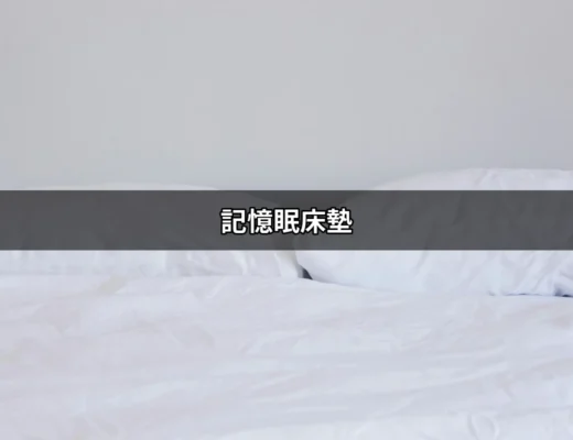 記憶眠床墊，讓您一覺到天亮！ | 好吃美食的八里人